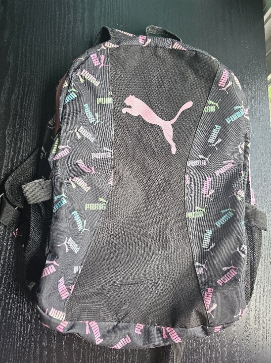 Puma Other - PUMA Black Backpack with Pastel Logo Print OS